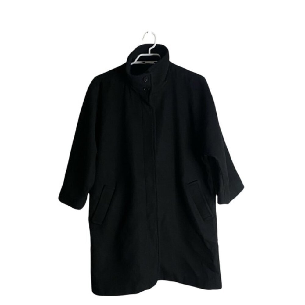 Wilfred Women's Black Cocoon Wool Blend Coat